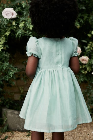 Mint Green Corsage Occasion Dress (3mths-8yrs)