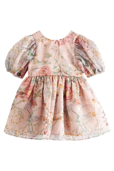 Buy Pink Floral Printed Prom Dress (3mths-10yrs) from the Next UK online shop