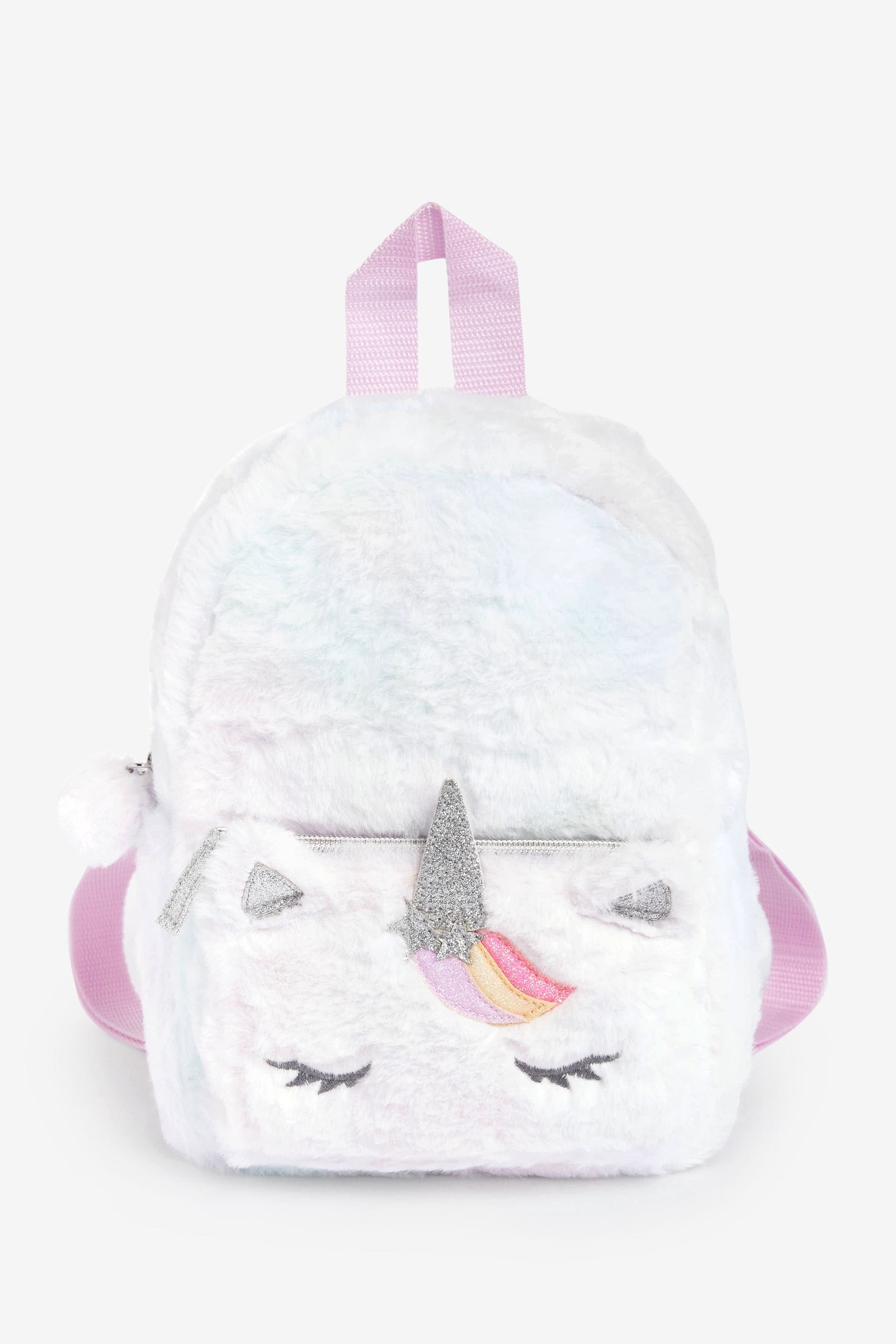 Fluffy unicorn store school bag
