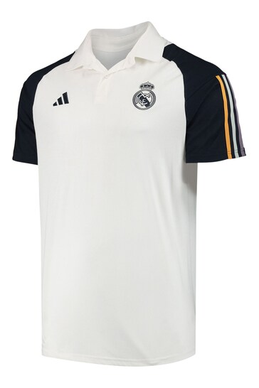 adidas White Real Madrid Training Polo Shirt