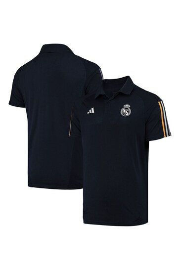 adidas Black Real Madrid Training Polo Shirt