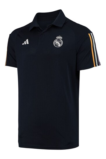 adidas Black Real Madrid Training Polo Shirt
