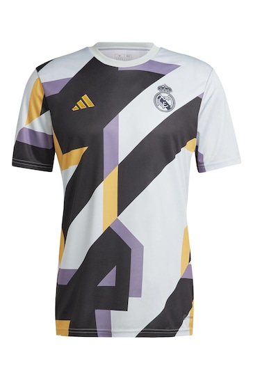 adidas Silver Real Madrid Pre Match Top