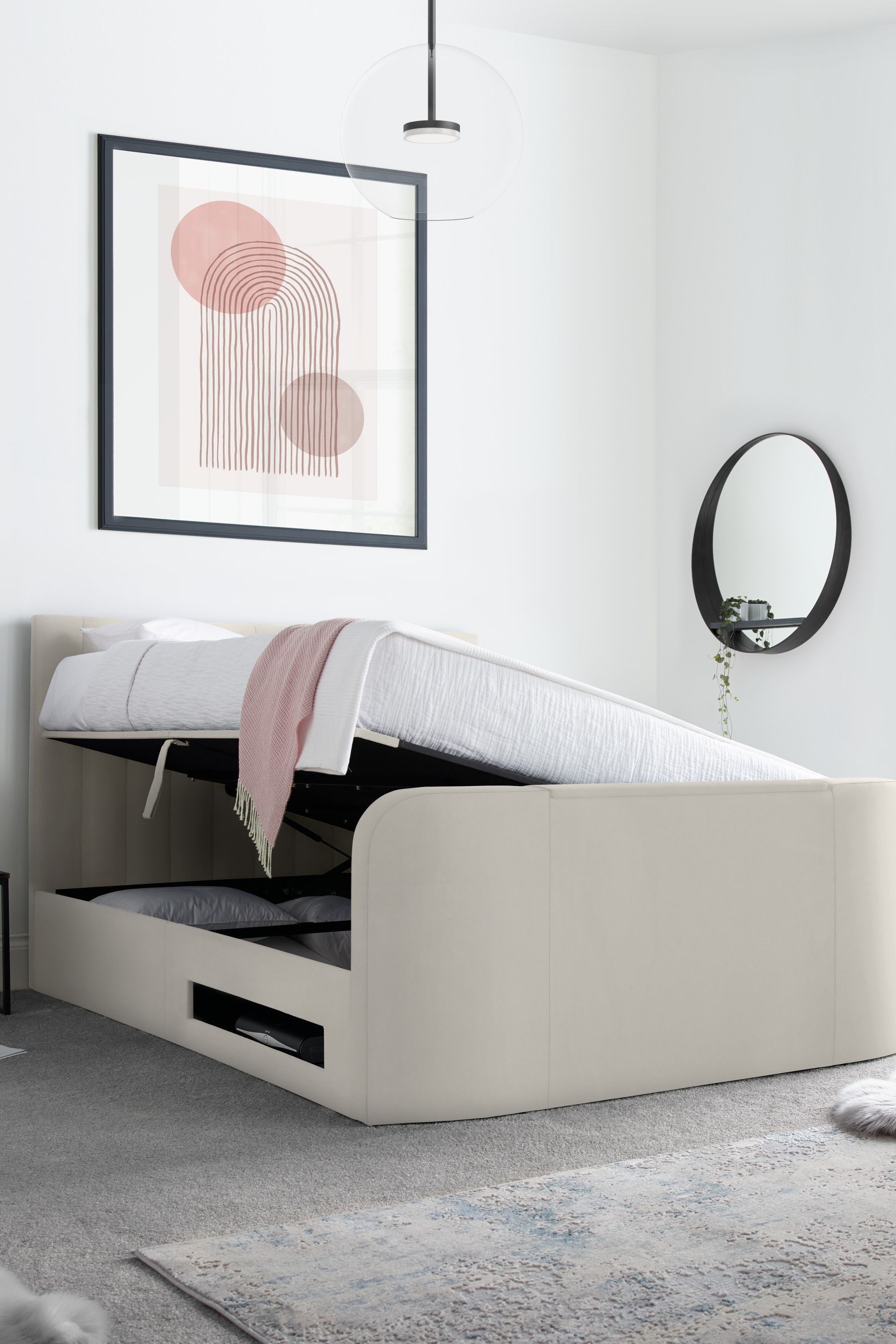 Tv ottoman bed frame deals