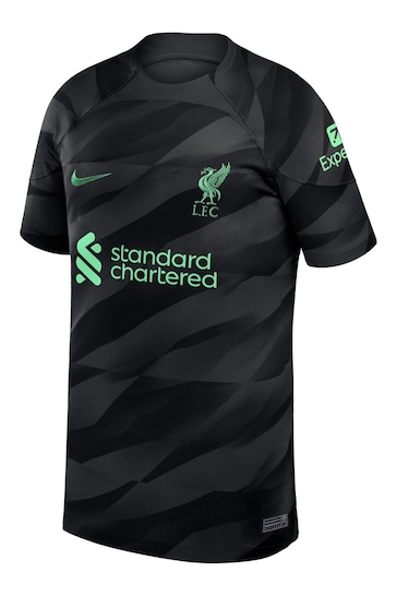 Nike Grey Liverpool Goalkeeper Stadium Shirt 2023-24 Kids