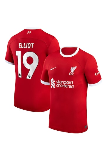 Nike Red Elliot - 19 Jr. Liverpool Stadium 23/24 Home Football Shirt Kids