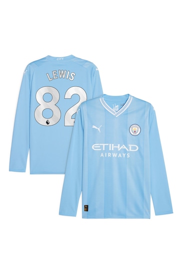 Puma Blue Lewis - 82 Manchester City Home Long Sleeves Shirt