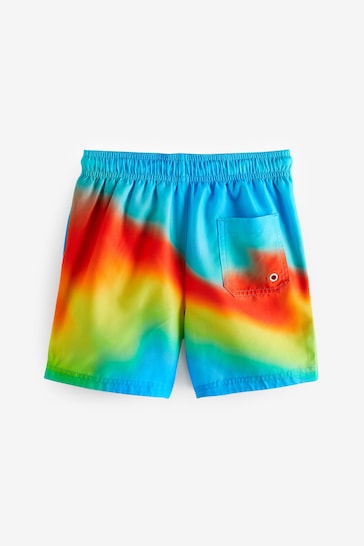 Orange Wave Printed Swim Shorts (3mths-16yrs)