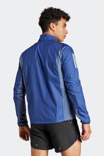 adidas Blue Own The Run Colourblock Jacket