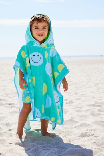 Blue Poncho Beach Towel (9mths-6yrs)