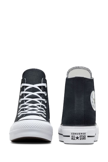 Converse Black/White Chuck Taylor All Star Lift High Top Trainers