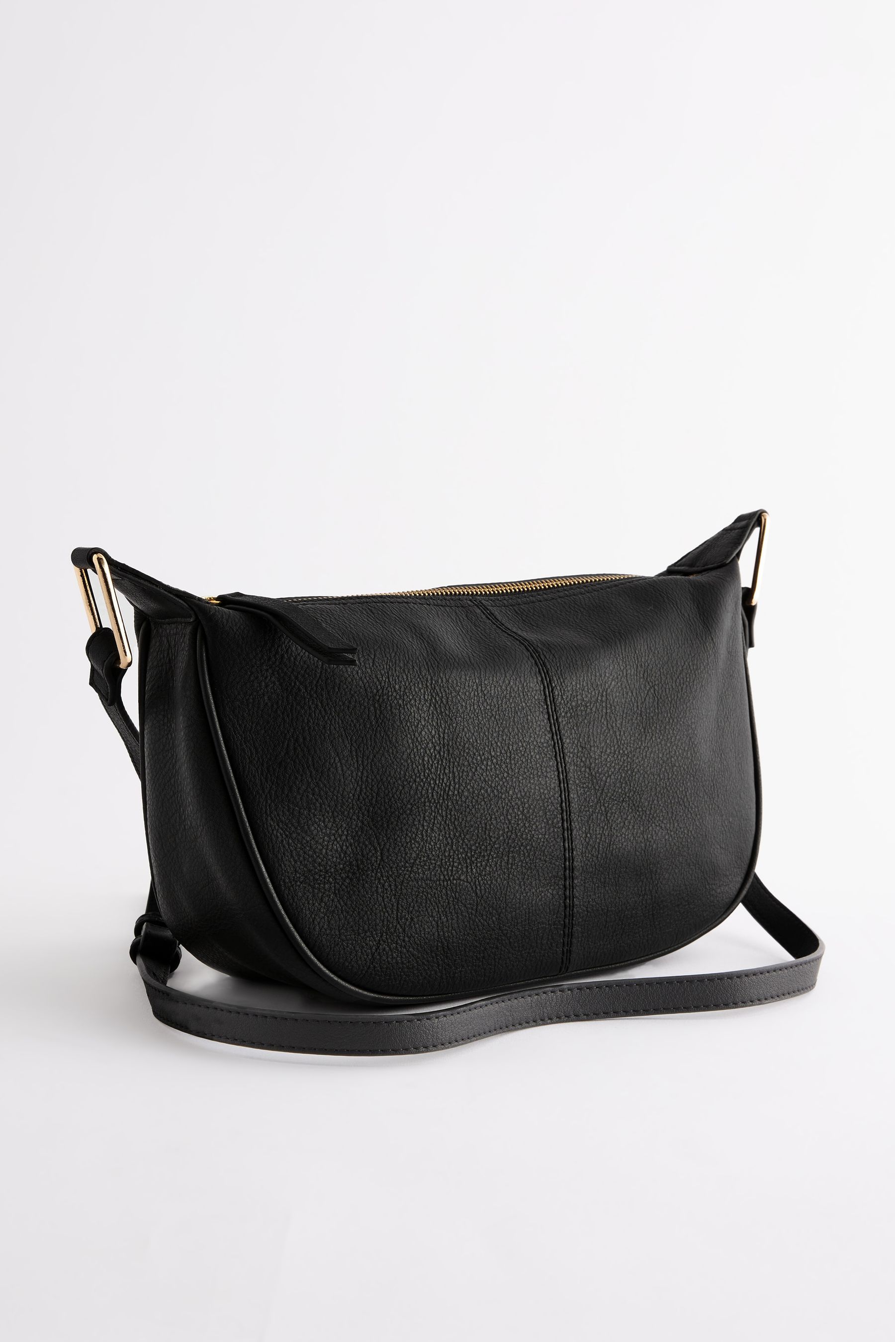 Black Leather Sling Bag