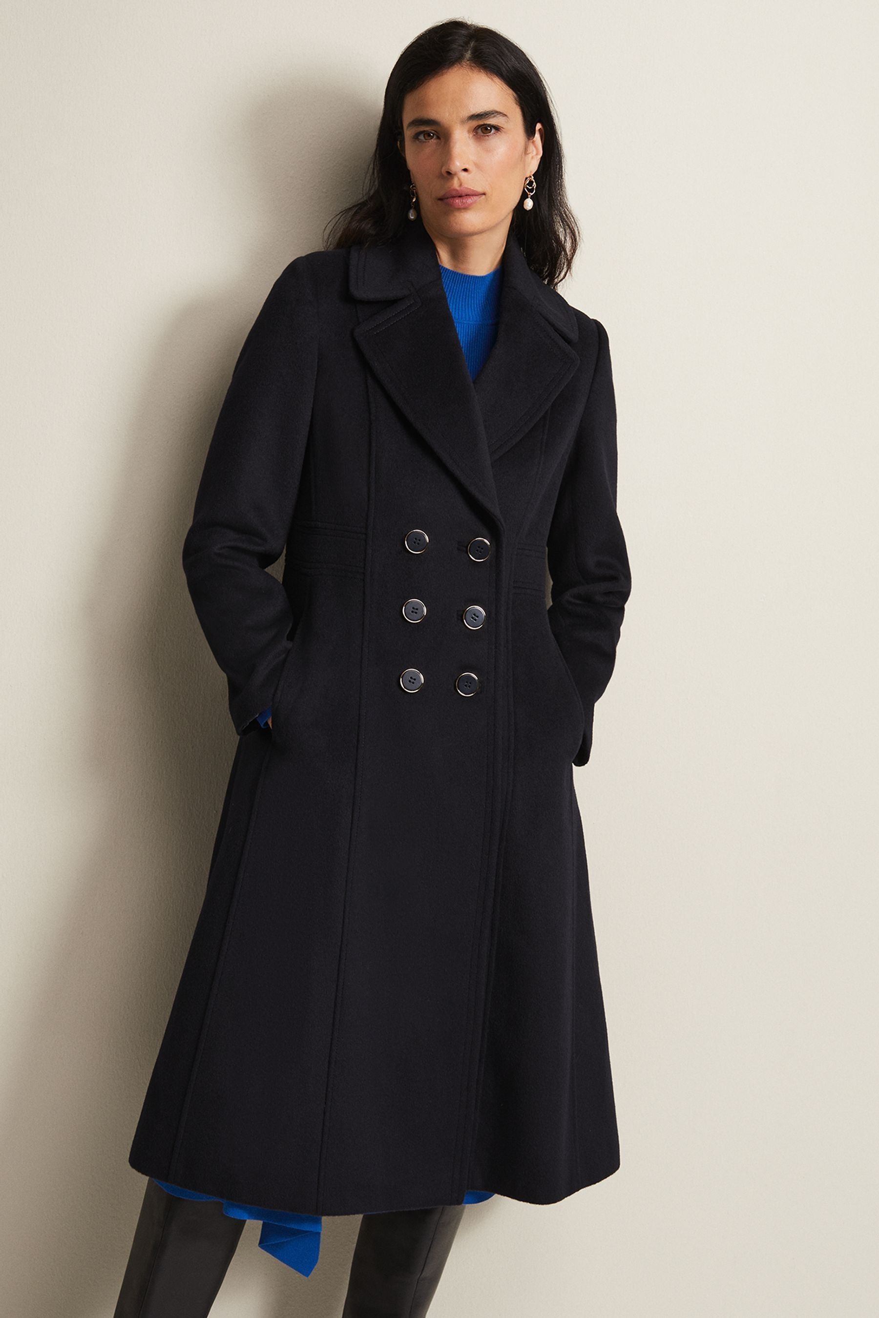 Ted baker sale sandra coat navy