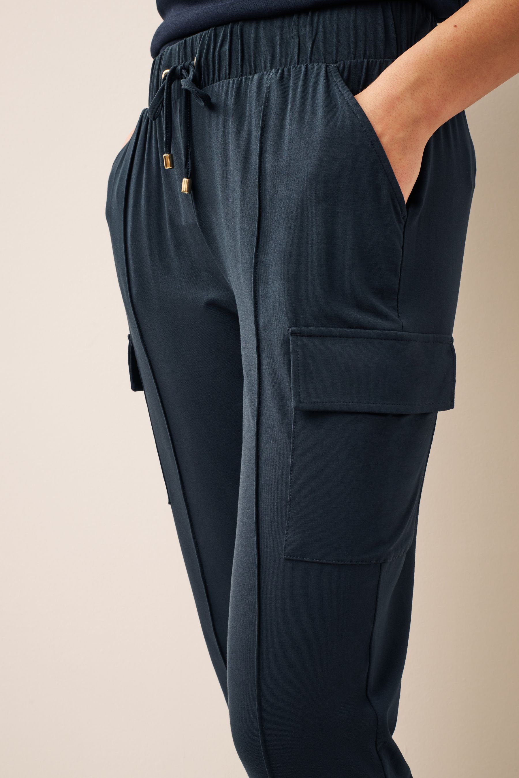 Navy blue cargo sweatpants cheap