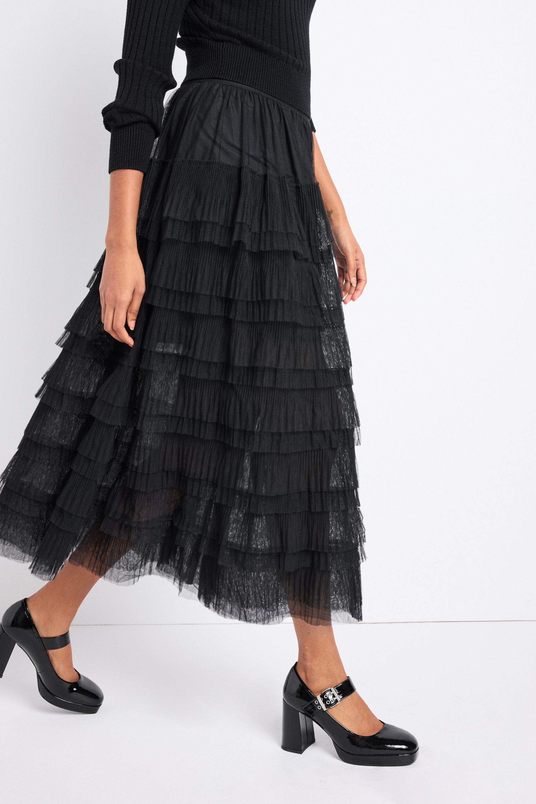Next black shop tulle skirt