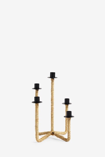 French Connection Black 5 Tiered Taper Candle Holder