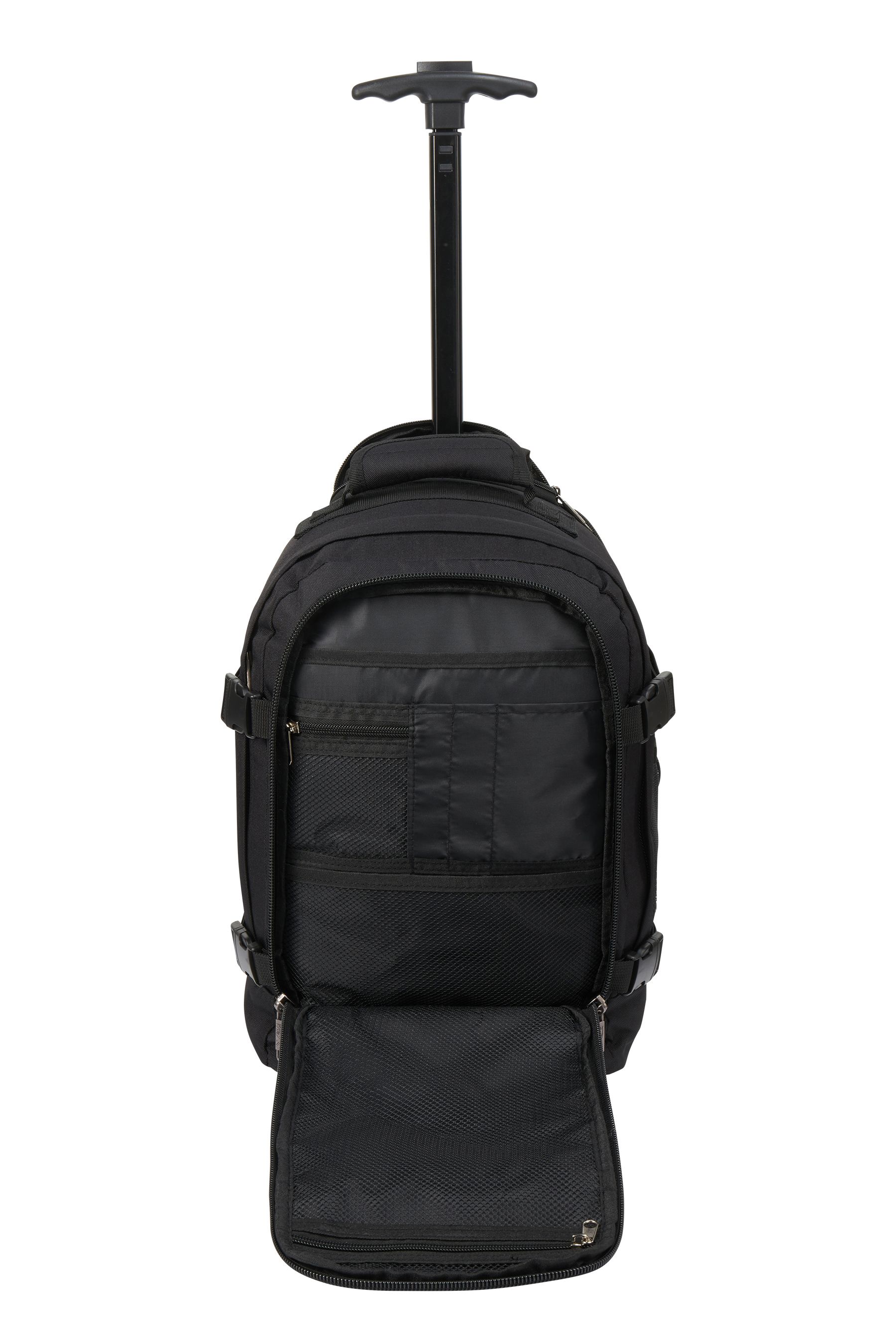 Cabin Max Black Metz Underseat Hybrid Trolley Bag and Backpack 20 Litre
