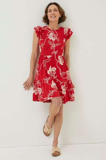Buy FatFace Red Laurie Batik Jersey Dress from the Next UK online shop