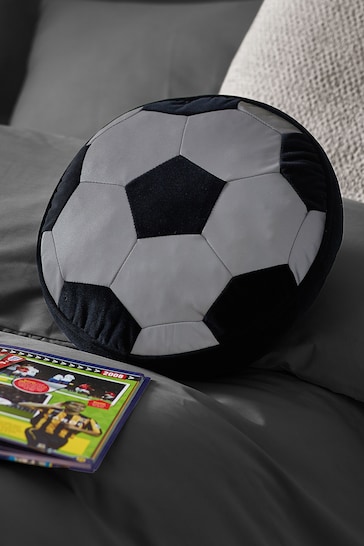 Monochrome Reflective Football Cushion