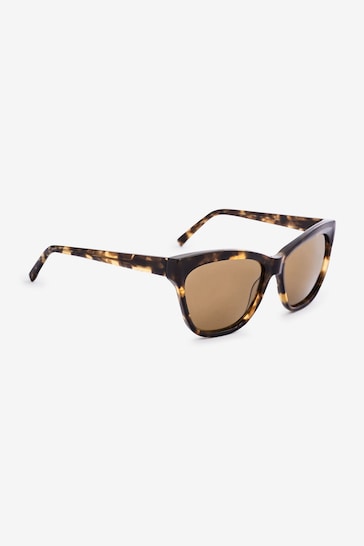 transparent-frame square sunglasses