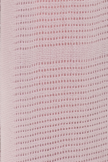 Pink Baby 100% Cotton Cellular Blanket