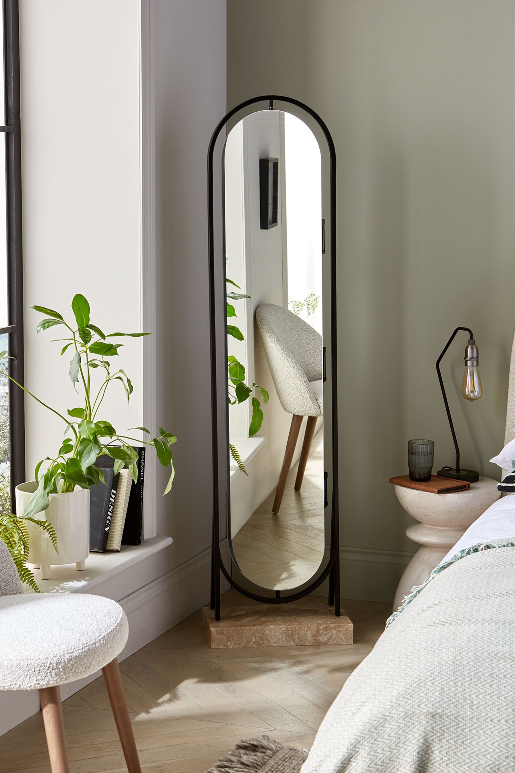 Buy Black Freestanding Rotating Storage Mirror from the Next UK