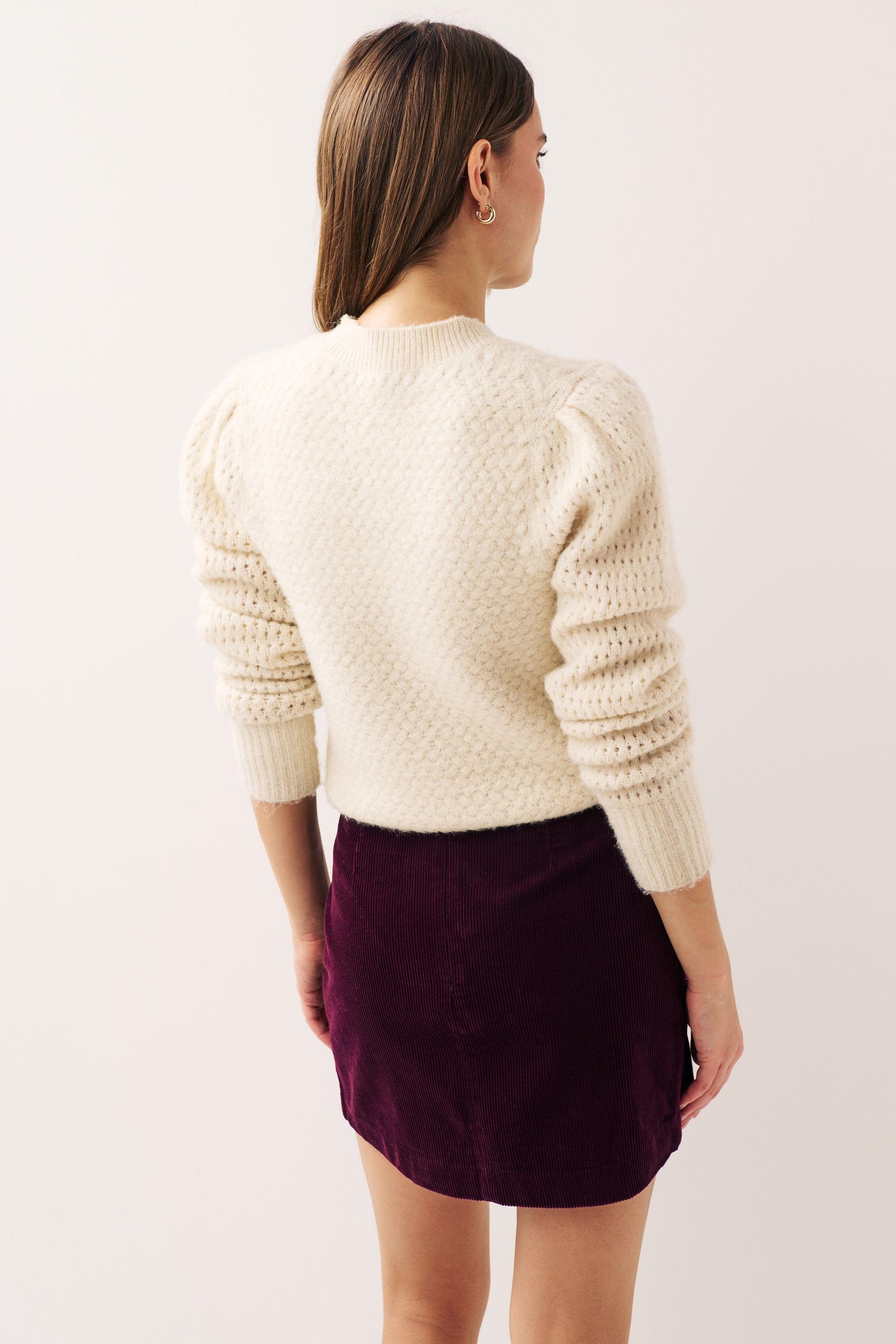 Cord skirt berry sale