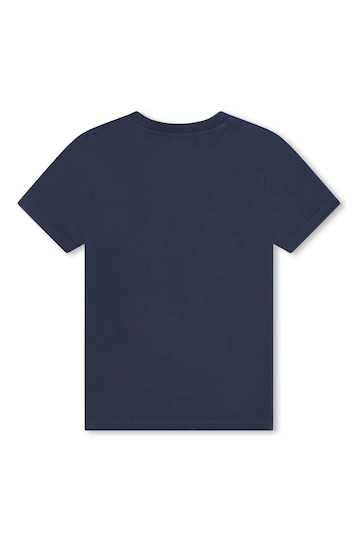 KENZO KIDS Navy Elephant Logo T-Shirt
