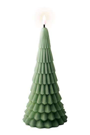 Lumineo Green Christmas Tree LED Candle