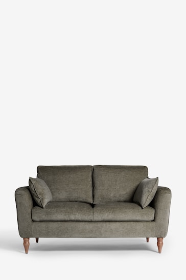 Fine Chenille Dark Sage Green Emory Compact 2 Seater 'Sofa In A Box'