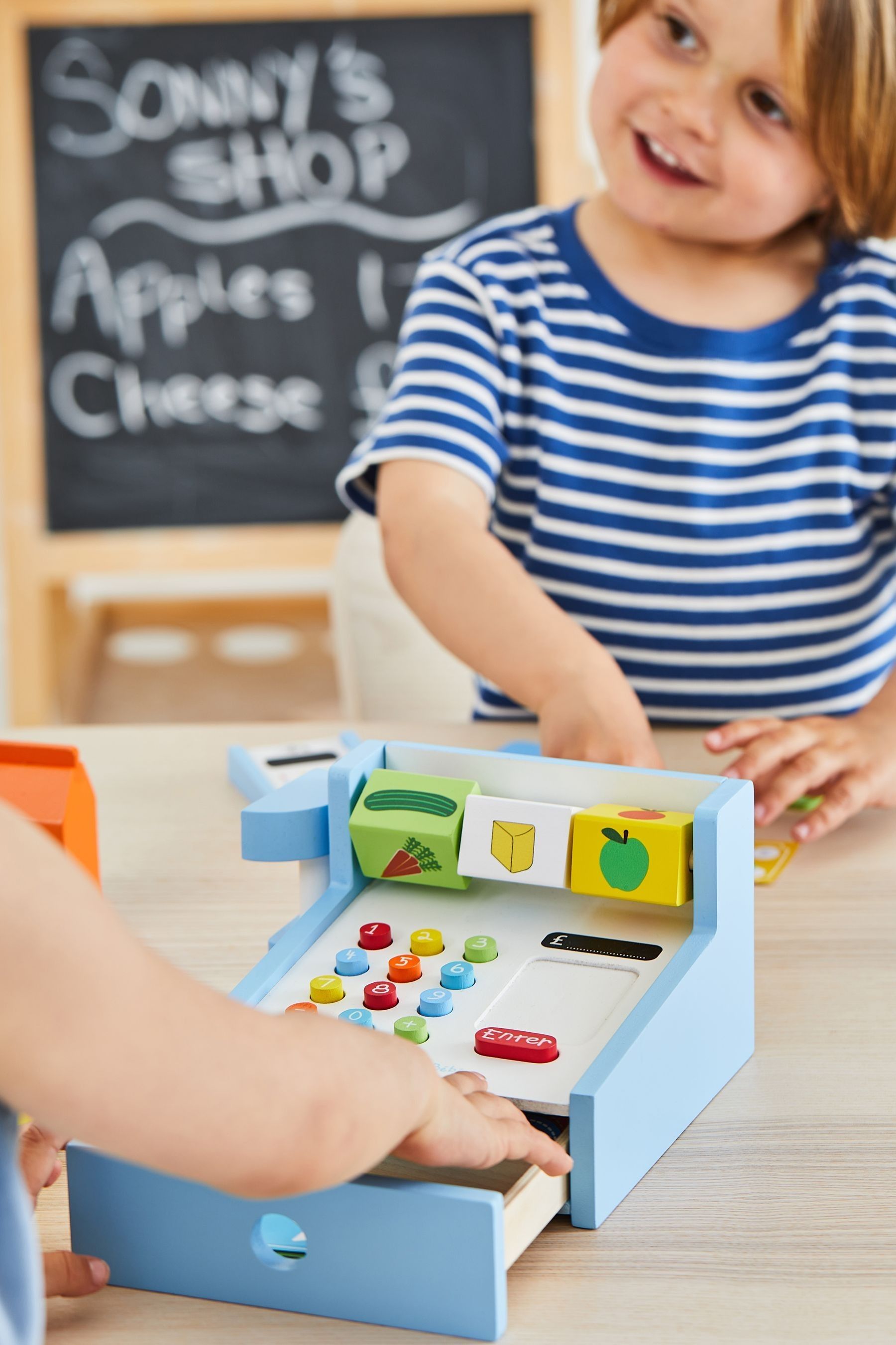 Wooden play till on sale