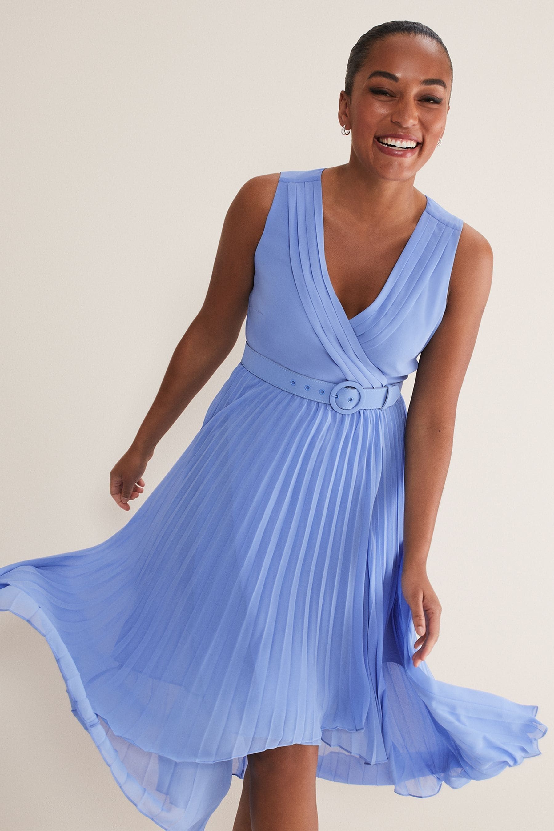 Phase eight outlet light blue dress