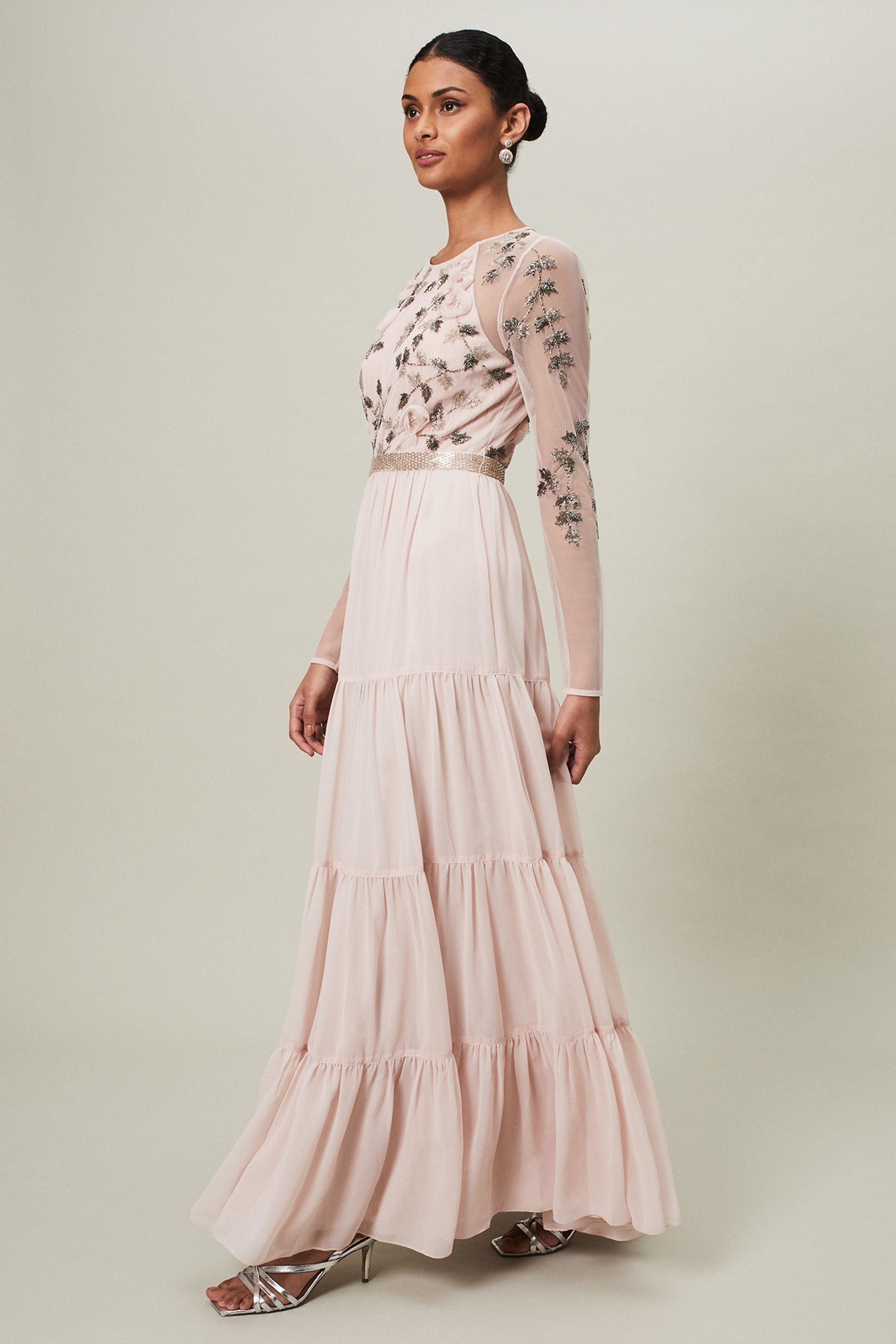 Buy Phase Eight Pink Florence Beaded Maxi Dress from the Next UK