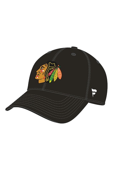 Fanatics Chicago Blackhawks Branded Core Structured Black Adjustable Cap
