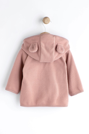 Pink Hooded Cosy Fleece Baby Jacket (0mths-2yrs)