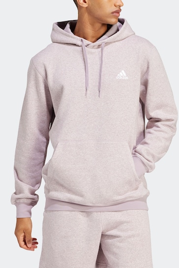 adidas Light Pink Sportswear Seasonal Essentials Mélange Hoodie