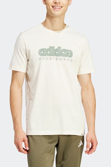 adidas Cream Sportswear Growth Sportswear Graphic T-Shirt