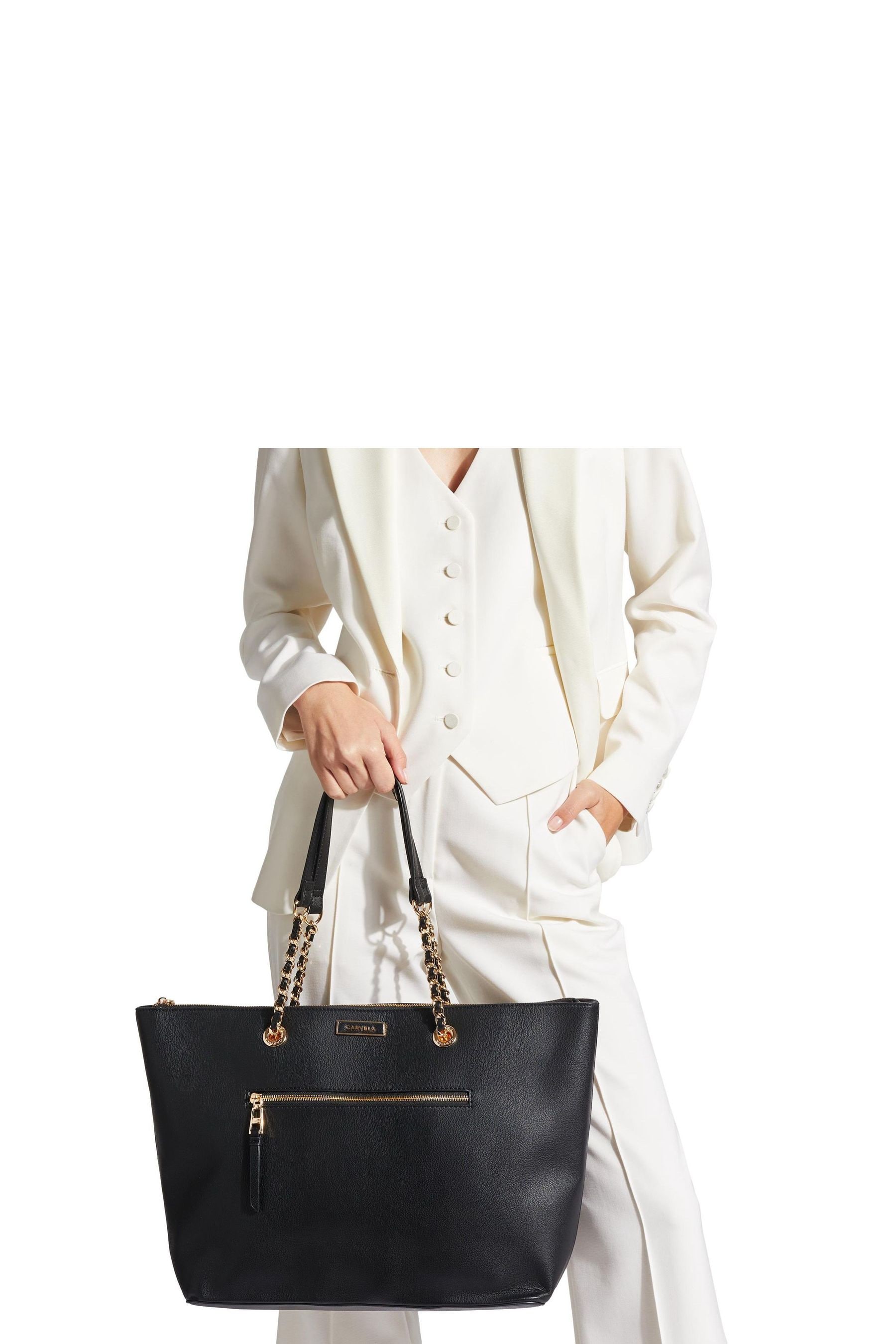 Carvela tote bag 2025 with chain handle