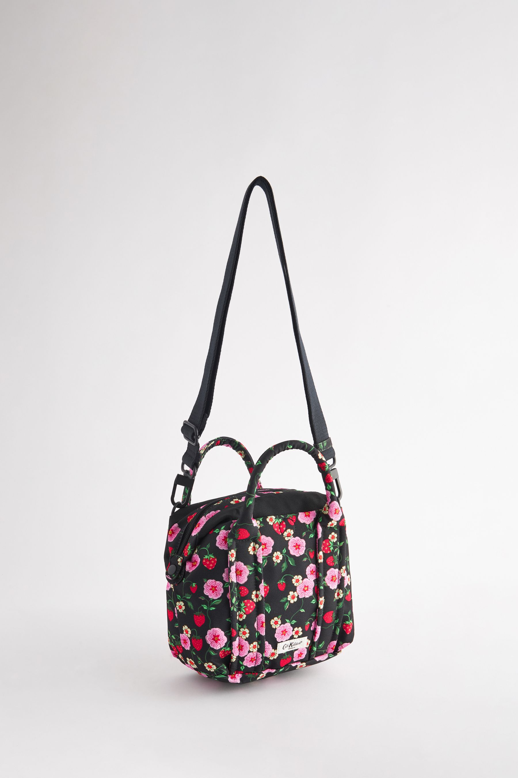 Black floral handbag outlet