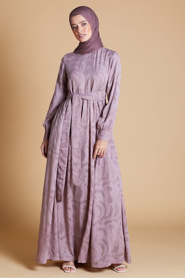Aab Purple Dusky Maxi Lace Gown