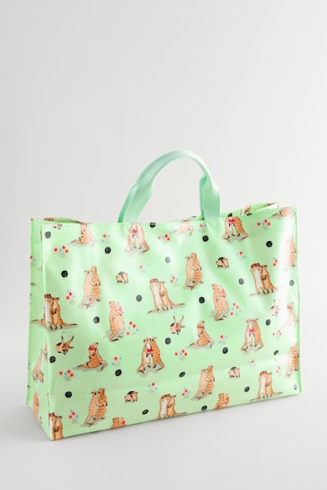 Cath Kidston Green Meerkats Print Strappy Carryall Bag