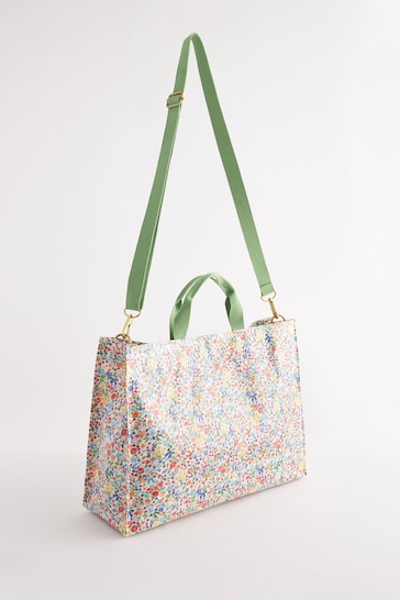 Cath Kidston Blue/Yellow Ditsy Floral Strappy Carryall Bag