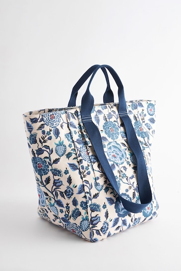 Cath Kidston Blue Floral Print Large Tote