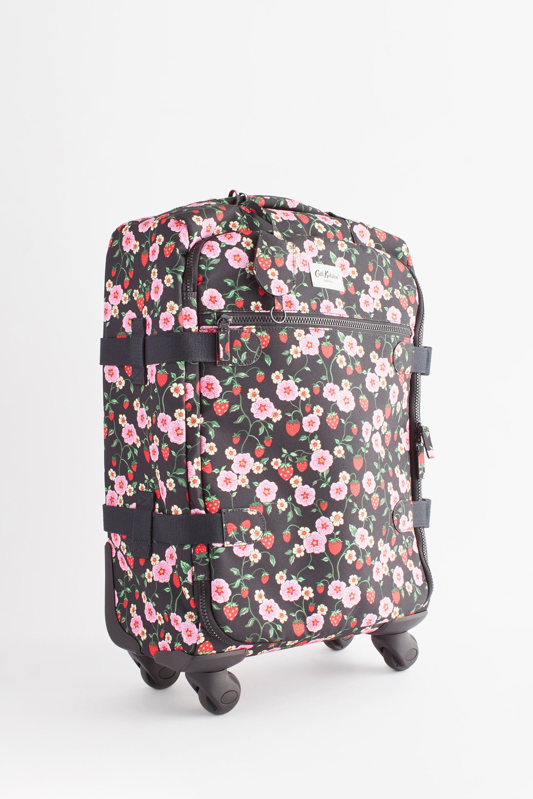 Buy Cath Kidston Black Floral Print 4 Wheel Suitcase from the Next UK online shop