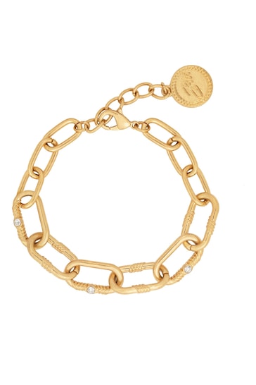 Bibi Bijoux Gold Tone 'Courage' Chunky Chain Bracelet