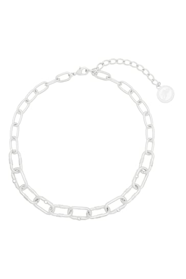 Bibi Bijoux Silver Tone 'Courage' Chunky Chain Necklace