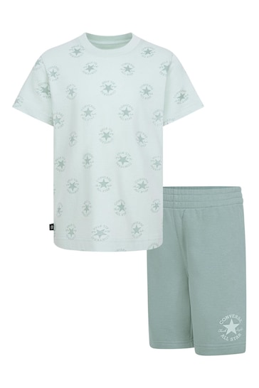 Converse Green Converse Green T-Shirts and Shorts Set