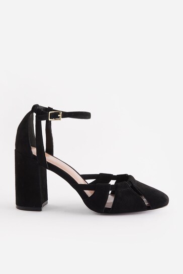 Black Forever Comfort® Cut-Out Block Heel Shoes