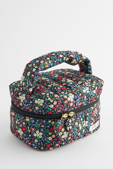 Cath Kidston Black Ditsy Floral Vanity Travel Bag