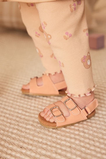 Tan Brown Corkbed Baby Sandals (0-24mths)